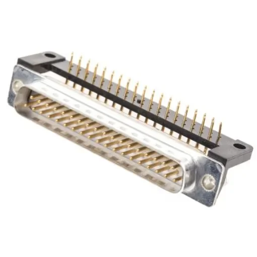 Cinch FD 37 Way Right Angle Panel Mount D-sub Connector Plug, 2.76mm Pitch - FDCB-37P1AENTI2/1-LF product image