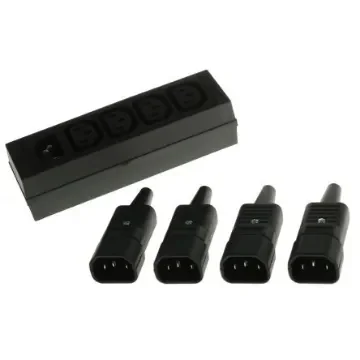 Schurter IEC C13 4 Gang Cable Trunking Power Block, 250 V ac - 450-8946 product image