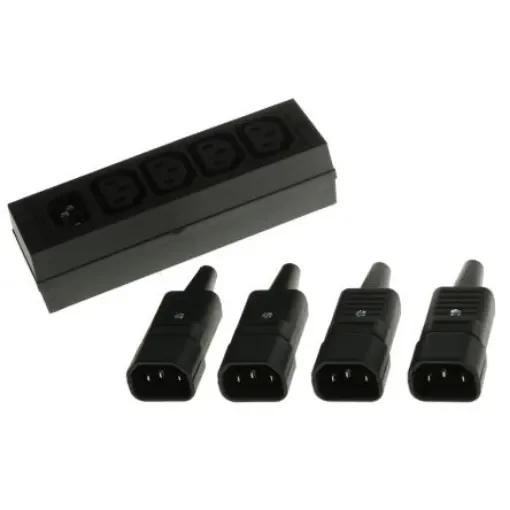 Schurter IEC C13 4 Gang Cable Trunking Power Block, 250 V ac - 450-8946 product image