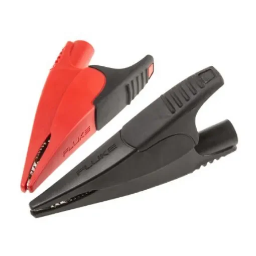 Fluke Crocodile Clip Alligator Clip Connection, Nickel-Plated Steel Contact, 10A, Black, Red - AC285 product image