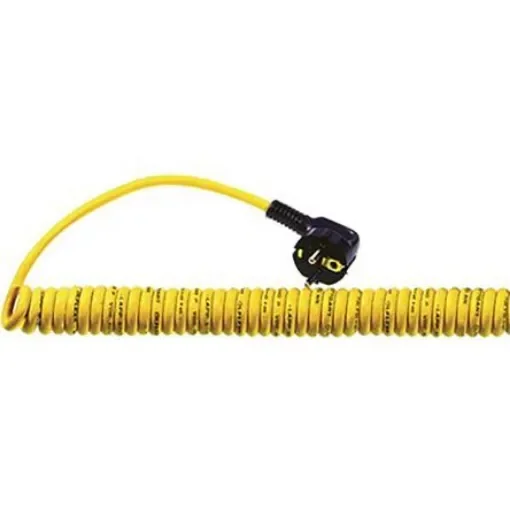 EPIC, Coiled, 600mm 3 Core, Yellow Polyurethane PUR Power Cable +50°C - 73220861 product image