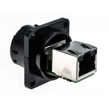 Amphenol Socapex RJF544 Series Female RJ45 Connector, Panel Mount, Cat5e Straight 1 Port 8 -Way - RJF54421 product image