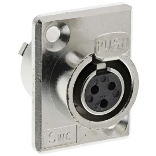 Switchcraft Panel Mount XLR Connector, Female, 125 V ac, 3 Way, Silver Plating - TY3F product image