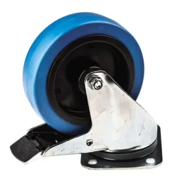 Tente Braked Swivel Castor Wheel, 250kg Capacity, 125mm Wheel - 3477UFR125P62BLUE product image