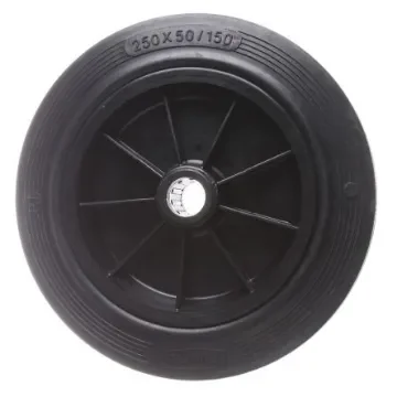 Tente Black Rubber Ageing Resistant Trolley Wheel, 250kg - PVR250-25LM58 product image