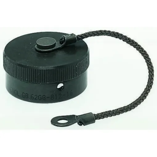 Amphenol Limited 62GB MIL-DTL-26482 Plug Dust Cap, Shell Size 16, with Zinc Cobalt Finish, Aluminium - 62GB-812-16 product image