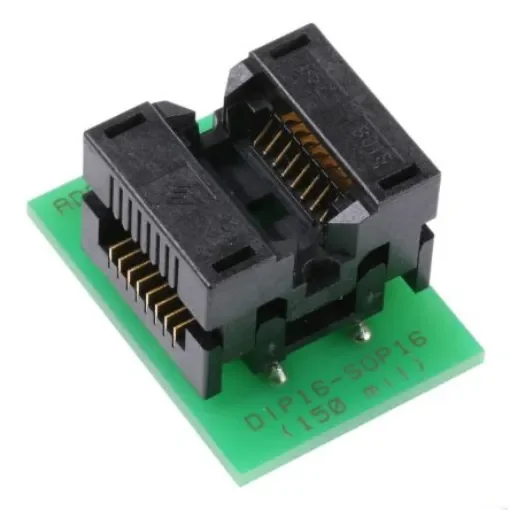 Seeit Test & Burn-in Socket, 16 Pin DIP to 16 Pin SOIC - ADA-SOIC16-150 product image