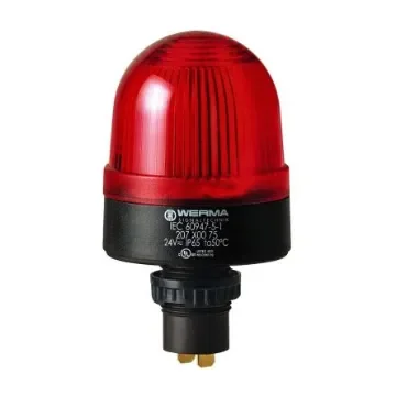 Werma EM 208 Series Red Flashing Beacon, 24 V dc, Panel Mount, Xenon Bulb, IP65 - 208.100.55 product image