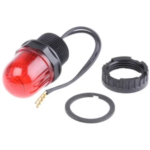 Werma EM 231 Series Red Steady Beacon, 24 V dc, Panel Mount, LED Bulb, IP65 - 231.100.55 product image
