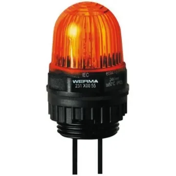 Werma EM 231 Series Yellow Steady Beacon, 24 V dc, Panel Mount, LED Bulb, IP65 - 231.300.55 product image