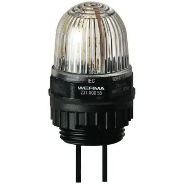Werma EM 231 Series White Steady Beacon, 24 V dc, Built-in Mount, LED Bulb, IP65 - 231.400.55 product image
