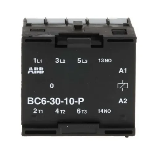 ABB BC6 B Contactor, 24 V dc Coil, 3-Pole, 6 A, 4 kW, 3NO, 690 V ac - BC6-30-10-P01 product image