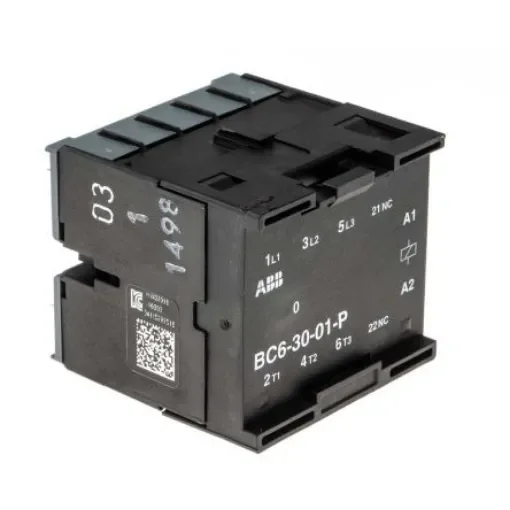 ABB BC6 B Contactor, 24 V dc Coil, 3-Pole, 6 A, 4 kW, 3NO, 690 V ac - BC6-30-01-P01 product image