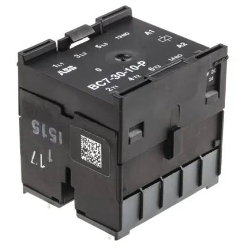 ABB B Range BC7 Contactor Relay, 24 V dc Coil, 3-Pole, 9 A, 5.5 kW, 3NO, 690 V ac - BC7-30-10-P01 product image