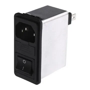 Schaffner,4A,250 V ac Male Snap-In IEC Filter 2 Pole FN285-4-06,Faston 1 Fuse product image