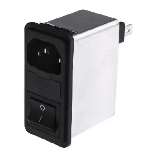 Schaffner,4A,250 V ac Male Snap-In IEC Filter 2 Pole FN285-4-06,Faston 1 Fuse product image