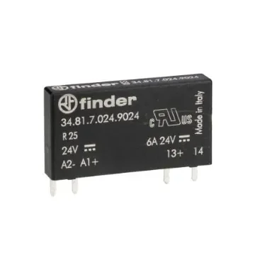 Finder 34 Series Solid State Relay, 6 A Load, PCB Mount, 24 V dc Load, 30 V Control - 34.81.7.024.9024 product image