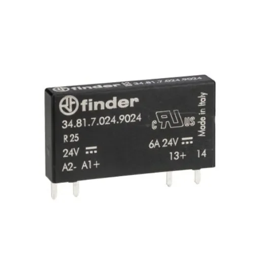 Finder 34 Series Solid State Relay, 6 A Load, PCB Mount, 24 V dc Load, 30 V Control - 34.81.7.024.9024 product image