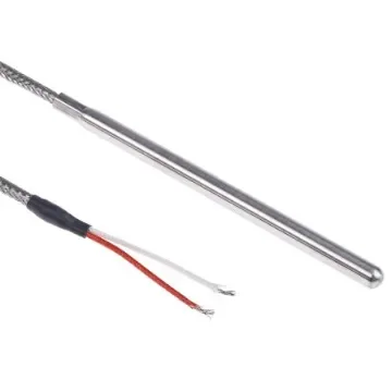 Correge PT100 RTD Sensor, 6mm Dia, 100mm Long, 2 Wire, Probe, Classe A +400°C Max - D03516 product image