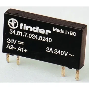 Finder 34 Series Solid State Relay, 0.1 A Load, PCB Mount, 48 V dc Load, 30 V Control - 34.81.7.024.7048 product image