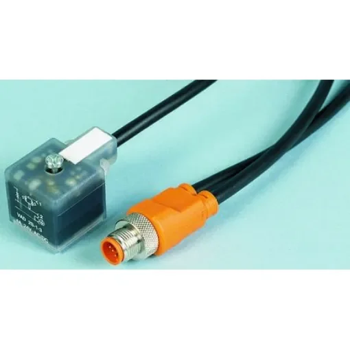 Lumberg Automation Right Angle Female 4 way DIN 43650 Form A to Straight Male 5 way M12 Sensor Actuator Cable, 1m - ASB 2-VAD 2B-1-3-226/1MP7 product image