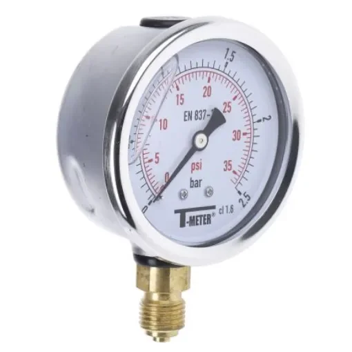Sferaco G 1/4 Analogue Pressure Gauge 2.5bar Bottom Entry 63mm Outside Diameter - 1613003 product image
