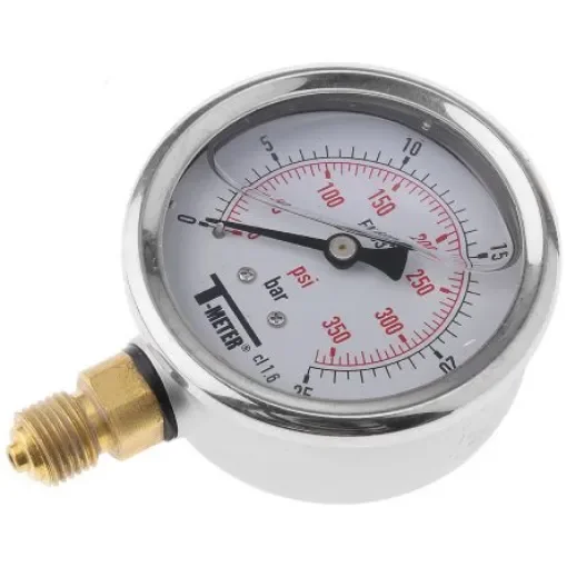Sferaco G 1/4 Analogue Pressure Gauge 25bar Bottom Entry 63mm Outside Diameter - 1613008 product image
