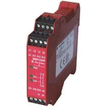 Allen Bradley Guardmaster MSR, Minotaur 440R / MSR125H/HP Two Hand Control Safety Relay, 24V ac/dc, Dual-Channel, 2 - 440R-D23171 product image