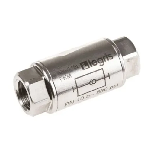 Legris Stainless Steel Single Non Return Valve, G 1/4in, 40 bar - 4890 13 13 product image