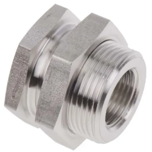 Legris Stainless Steel Pipe Fitting, Straight Hexagon Bulkhead Adapter, Female G 3/8in - 1817 00 17 product image