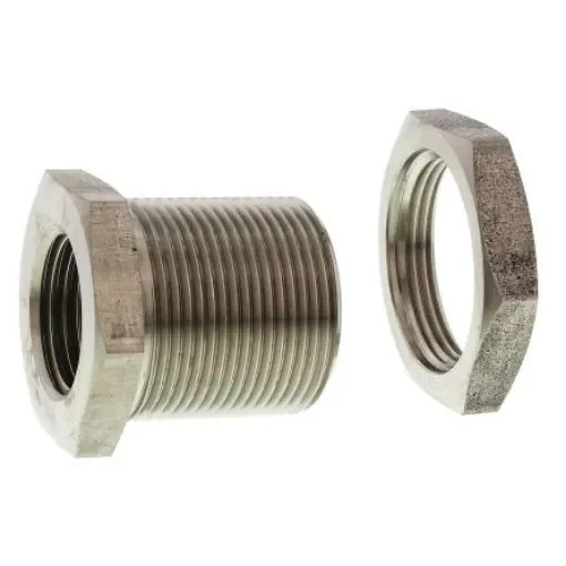 Legris Stainless Steel Pipe Fitting, Straight Hexagon Bulkhead Adapter, Female G 1/2in - 1817 00 21 product image