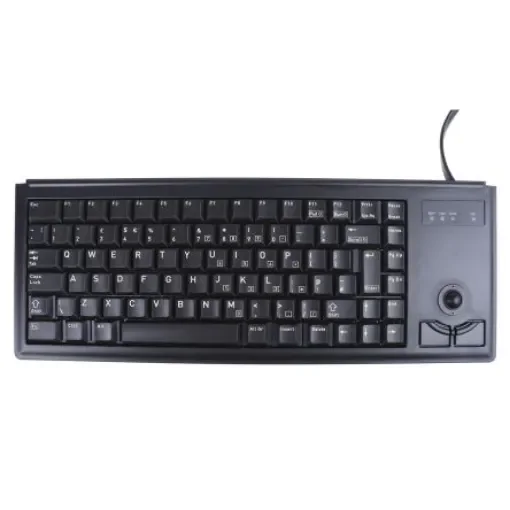 Cherry Wired PS/2 Compact Trackball Keyboard, QWERTY (UK), Black - G84-4400LPBGB-2 product image