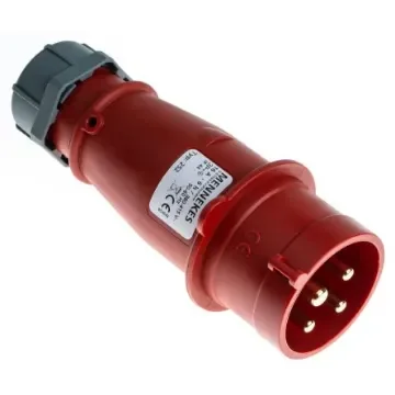 MENNEKES, AM-TOP IP44 Red Cable Mount 4P Industrial Power Plug, Rated At 16A, 400 V - 252 product image