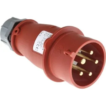 MENNEKES, AM-TOP IP44 Red Cable Mount 3P + N + E Industrial Power Plug, Rated At 16A, 400 V product image
