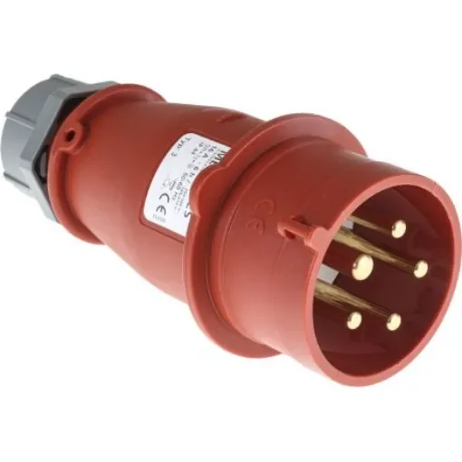 MENNEKES, AM-TOP IP44 Red Cable Mount 3P + N + E Industrial Power Plug, Rated At 16A, 400 V product image