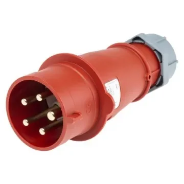 MENNEKES, AM-TOP IP44 Red Cable Mount 3P + N + E Industrial Power Plug, Rated At 32A, 400 V product image