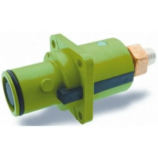 ITT Cannon, Veam Snaplock IP67 Green Panel Mount 1P Mains Connector Plug, Rated At 250A, 1.0 kV - SNPM-P-TP-GN product image