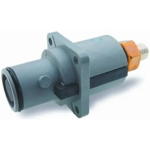 ITT Cannon, Veam Snaplock IP67 Grey Panel Mount 1P Mains Connector Plug, Rated At 250A, 1.0 kV - SNPM-P-TP-GY product image
