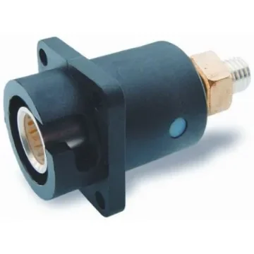 ITT Cannon, Veam Snaplock IP67 Black Panel Mount 1P Mains Connector Socket, Rated At 250A, 1.0 kV - SNPF-S-TP-BK product image