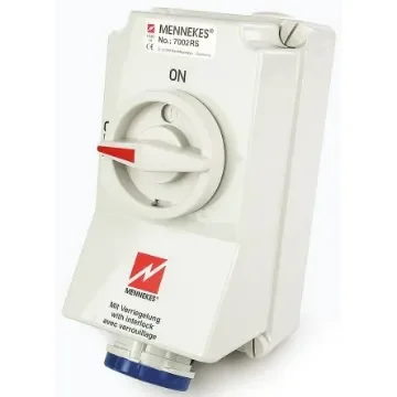 MENNEKES Switchable IP67 Industrial Interlock Socket 2P+E, 63A, 230 V - 5911A product image