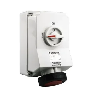 MENNEKES Switchable IP67 Industrial Interlock Socket 3PN+E, Earthing Position 6h, 63A, 400 V - 5113A product image