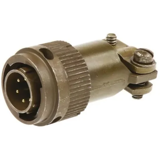 ITT Cannon, KPT, Copper Alloy 6 Way Cable Mount MIL Spec Circular Connector Plug, Pin Contacts,Shell Size 10, Bayonet - KPT06F10-6P product image