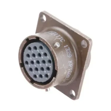 ITT Cannon, KPT, Copper Alloy 19 Way Box Mount MIL Spec Circular Connector Receptacle, Socket Contacts,Shell Size 14, - KPT02E14-19S product image
