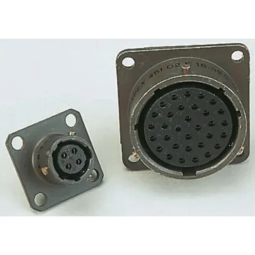 ITT Cannon, KPT, Copper Alloy 32 Way Box Mount MIL Spec Circular Connector Receptacle, Socket Contacts,Shell Size 18, - KPT02E18-32S product image