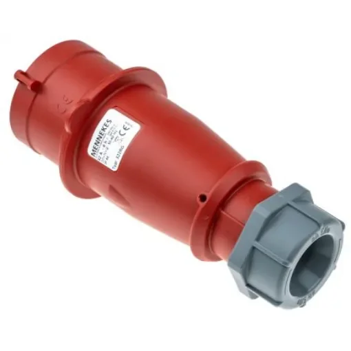 MENNEKES IP44 Red Cable Mount 3P + N + E Industrial Power Plug, Rated At 32A, 400 V,With Phase Inverter - 322 product image