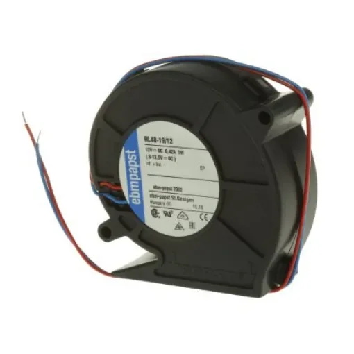 ebm-papst RL 48 Series Centrifugal Fan, 12 V dc, 28m³/h, DC Operation, 75.5 x 75.2 x 27mm - RL48-19/12 product image