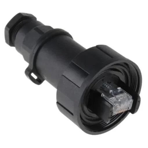 Bulgin Buccaneer Series Male RJ45 Connector, Cable Mount, Cat5e Straight 1 Port 8 -Way - PX0834/B product image