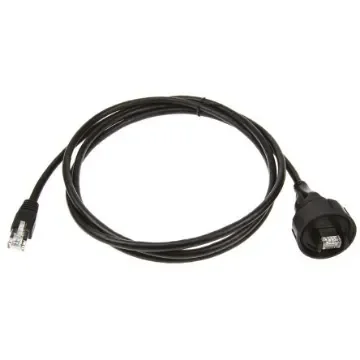 Bulgin, 2m Cat5e, Black RJ45 to Male RJ45 Male, S/FTP Shielded, Terminated PUR Sheath - PX0837/2M00 product image