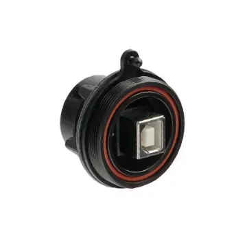 Bulgin Straight, Panel Mount, Socket Type B 2.0 IP68, IP69K USB Connector - PX0842/B product image