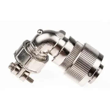 ITT Cannon, CA-COM, Copper Alloy Right Angle 6 Way Cable Mount MIL Spec Circular Connector Plug, Pin Contacts,Shell - CA08COM-E14S-6P-B product image